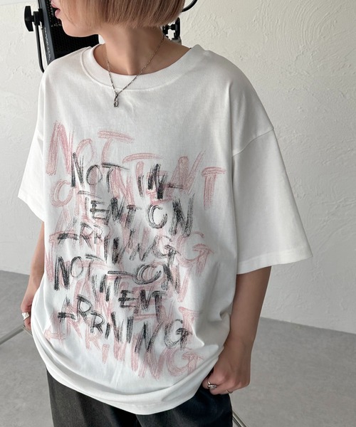 apres jour mignon tシャツ アソートピグメントBIGロックTシャツ