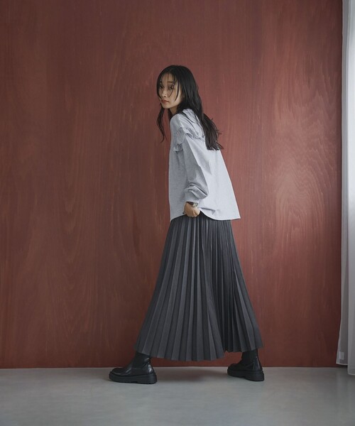 coen（コーエン） スカート 「WEB限定」ウールライクプリーツスカート