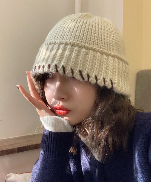 ENTWURFEIN ニット帽　バケット ニットキャップ　ブラック ENTWURFEIN】WOOL KNIT CAP（キャップ）｜Whim Gazette（ウィム