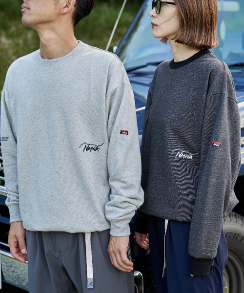 NANGA（ナンガ） トレーナー スウェット 別注 ブランドロゴ刺繍 ドロー