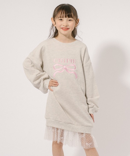 美品　バーバリー　コットンジャージーワンピース　ロゴ　ピンク　スウェット　2Y コットン×ジャージワンピース