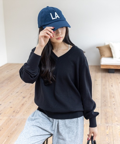 clear ニット セーター Vネックロングニットトップス 「骨格ストレート