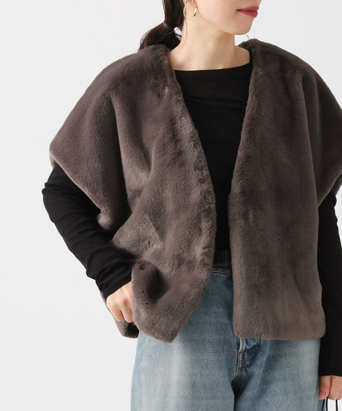 着用短時間のみ ジャーナルスタンダードレサージュ ライトファーベスト journal standard L'essage（ジャーナルスタンダード レサージュ