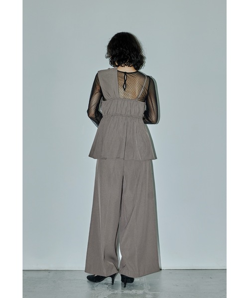 niana（ニアナ） パンツドレス アシンメトリービスチェ＆ワイドパンツ