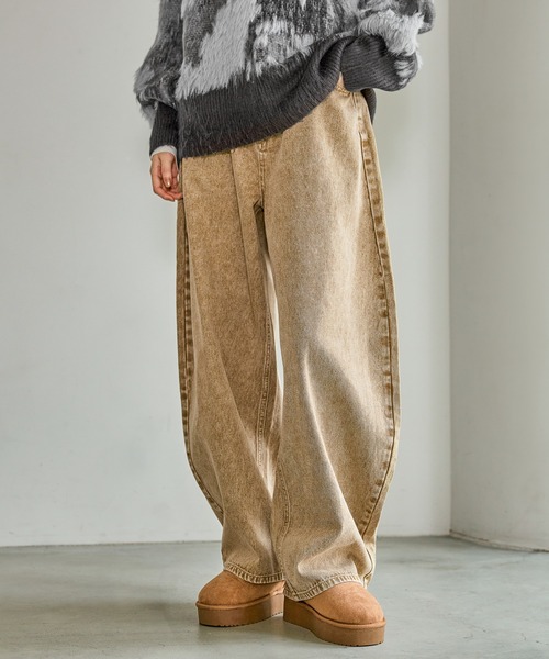 LAKOLE（ラコレ） ジーンズ デニム デニムパンツ オーバーダイカーブ