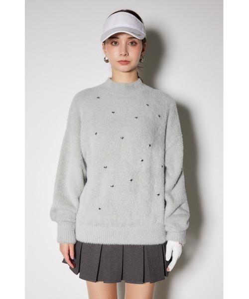 rienda（リエンダ） ニット セーター 「RIENDA GOLF」ハートビーズ