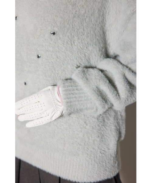 rienda（リエンダ） ニット セーター 「RIENDA GOLF」ハートビーズ