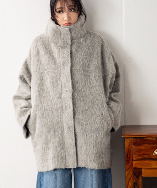 新品未使用品タグ付き　LILLIAN CARAT シャギーミドルコート シャギーミドルコート｜PETAL ONLINE（ペタルオンライン）