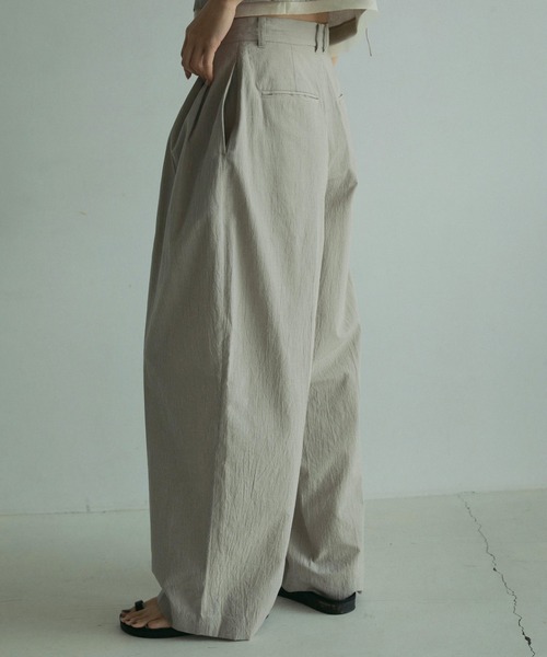 anuke（アンヌーク） パンツ Check Tuck Pants レディース : ZOZOTOWN