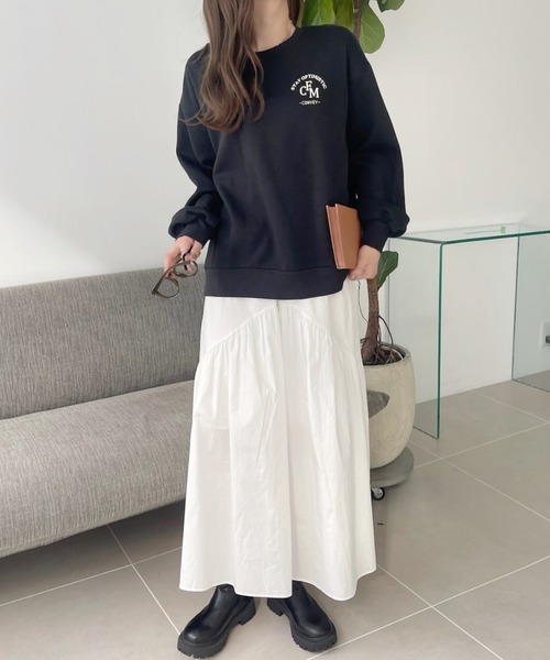 TREOVER トレーナー スウェット ロゴプリント裏起毛BIGプルオーバー