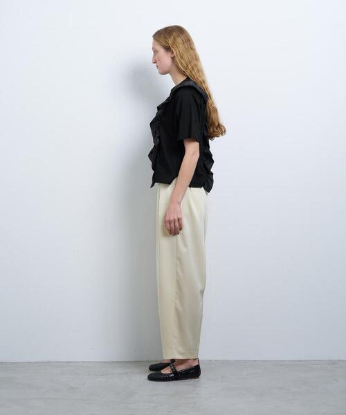 ランバンオンブルー【美品】アシンメタフタフリルコンビカットソー アシンメタフタフリルコンビカットソー|LANVIN en Bleu | LANVIN