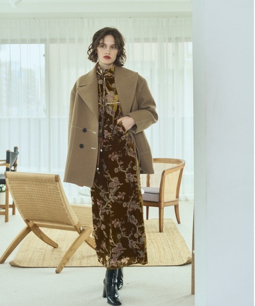 RADIAL ブラウン ピーコート 38 Muel Chic（ミュエルシック） ピーコート pコート Toreon P coat