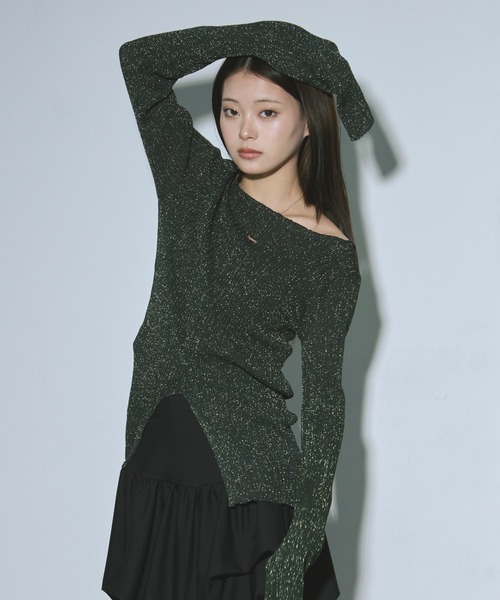 Ezick ニット セーター lame glow シアーニット レディース : ZOZOTOWN