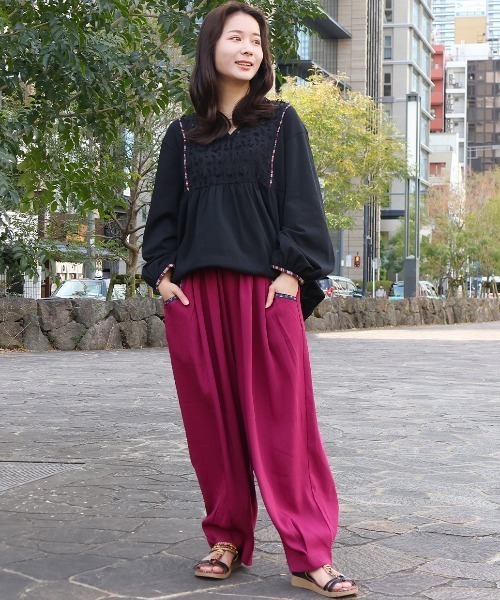 チチカカ パンツ エッグタックパンツ「大きいサイズ