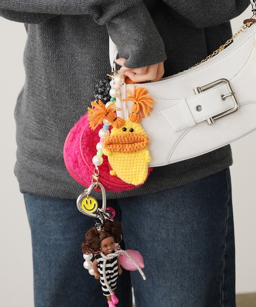 ROOP TOKYO キーケース Key case with woolen monster motif / 毛糸