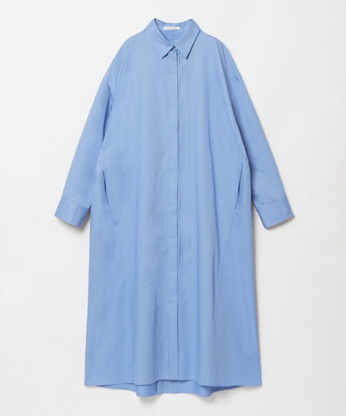 【送料込】HERNO サテンエフェクト RESORT シャツワンピース レディース リゾート サテン エフェクト シャツワンピース Denim