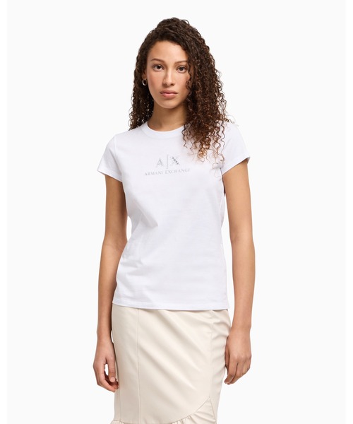 アルマーニエクスチェンジ新品ARMANI半袖TシャツレディースXS ARMANI EXCHANGE tシャツ 「A|X アルマーニ エクスチェンジ」AX