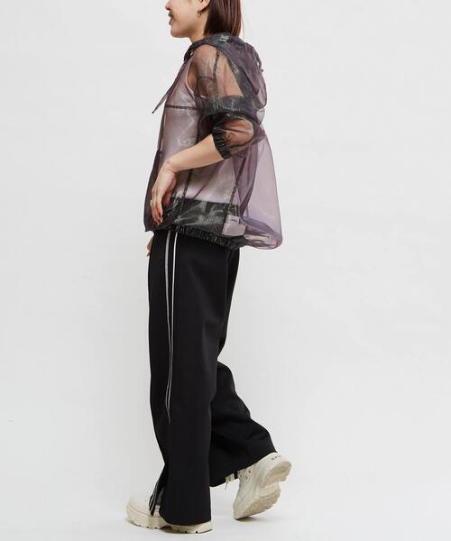 CONVERSE TOKYO ブラウス シャツ GLITTER SHEER STRIPE ANORAK HOODIE 