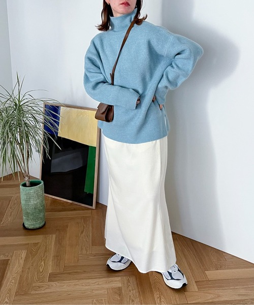 「feepur」 タートルネックニット MEDIUM ピンク レディース_画像4