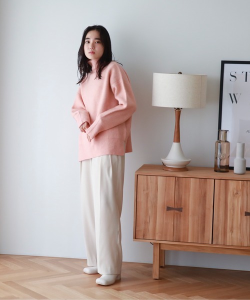 「feepur」 タートルネックニット MEDIUM ピンク レディース_画像7