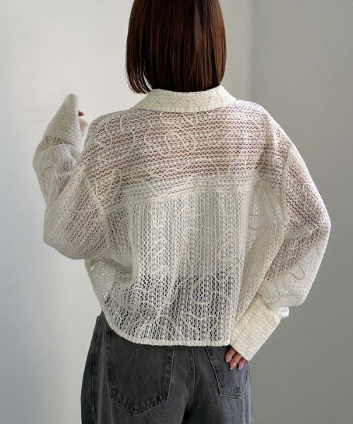 ブラウス シャツ コード刺繍ブラウス レディース Discoat ブラウス シャツ コード刺繍ブラウス レディース