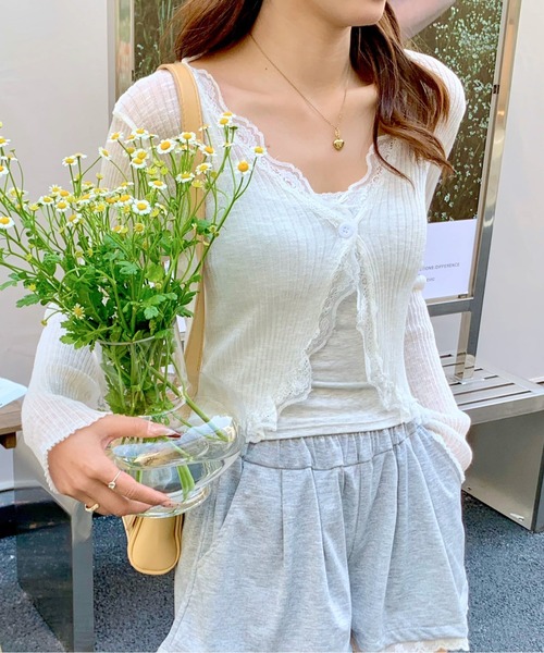 tシャツ レースシアーボレロ レディース