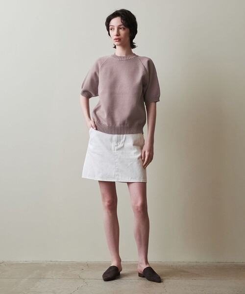 ニット セーター テープヤーン ハーフスリーブ プルオーバー レディース STEVEN ALAN ニット セーター 「Steven Alan」テープヤーン