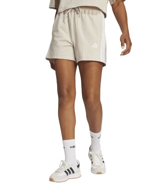 adidas◆エッセンシャル スウェット ショートパンツ 茶 送料込 エッセンシャルズ-ビッグロゴ-