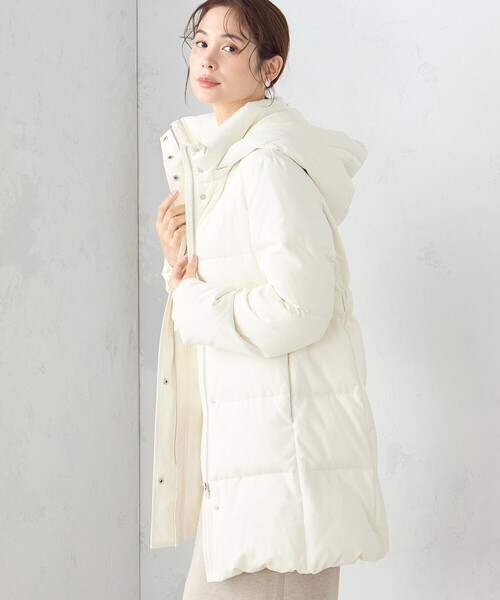 COMME CA ISM（コムサイズム） ダウンコート MEDIUM アイボリー