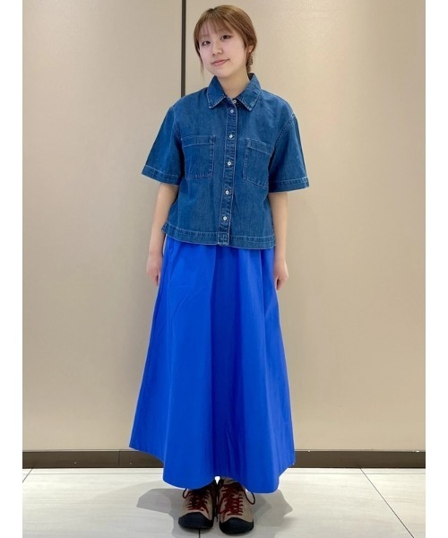 ブラウス シャツ クロップド デニムシャツ レディース GAP ブラウス シャツ クロップド デニムシャツ レディース