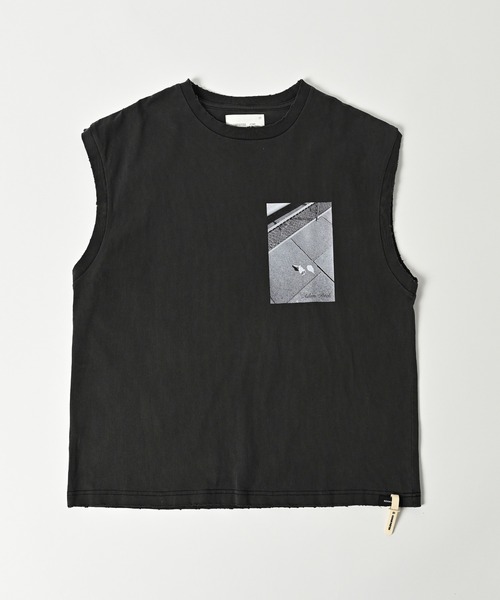 tシャツ 「ADAMPATEK/アダムパテック」dropped ice sleeveless pigment/アイスクリームプリントノースリーブ レデ