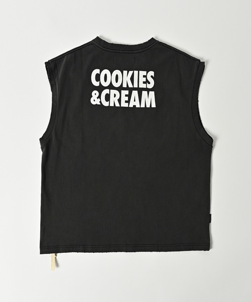 tシャツ ADAMPATEK/dropped ice sleeveless pigment/アイスクリームプリントノースリーブ(AP2514044) ADAMPATEK/dropped ice sleeveless pigment/アイスクリーム