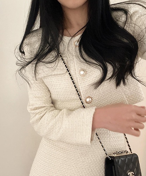 「FREE STYLISTS」 ツイードジャケット FREE ブラック レディース_画像5