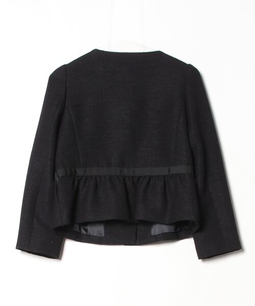 「UNIVERVAL MUSE」 ノーカラージャケット - ブラック レディース_画像2