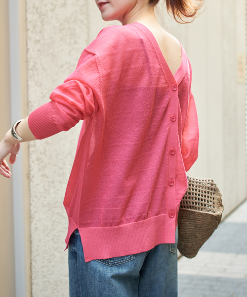 Spick＆Span カーディガン 「一部店舗+WEB限定」WASHABLEシアー