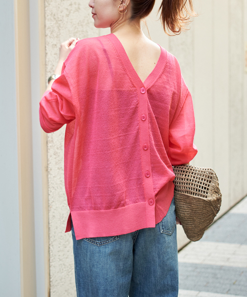 Spick＆Span カーディガン 「一部店舗+WEB限定」WASHABLEシアー