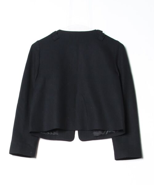 「UNIVERVAL MUSE」 ノーカラージャケット - ブラック レディース_画像2