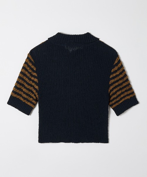 ニット/セーター leinwande Mixed FringeCrop Top leinwande（ラインヴァンド） ニット セーター Landscape Intarsia