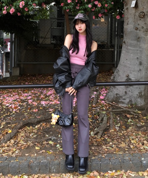JUDIN（ジュディン） パンツ Frill skirt layered pants「JD