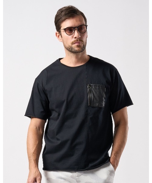 wjk tシャツ 「LEON×B'2nd×wjk」cool touch zip-eco leather