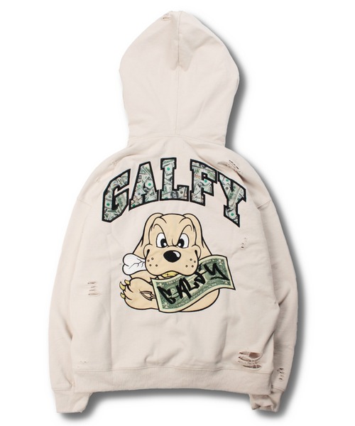 3457 美品 GALFY ガルフィー お金大好きパーカー GALFY（ガルフィー） パーカー 「GALFY/ガルフィー」お金大好き