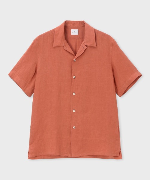 PS Paul Smith シャツ ソリッド リネン オープンカラーシャツ / 152306