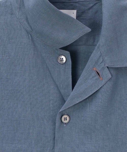 PS Paul Smith シャツ ソリッド リネン オープンカラーシャツ / 152306