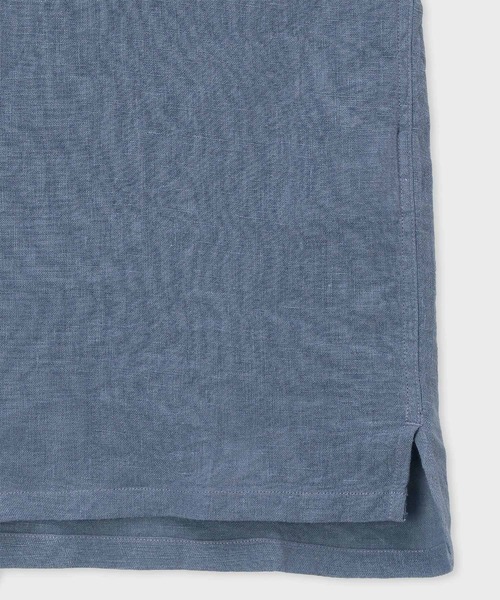 PS Paul Smith シャツ ソリッド リネン オープンカラーシャツ / 152306