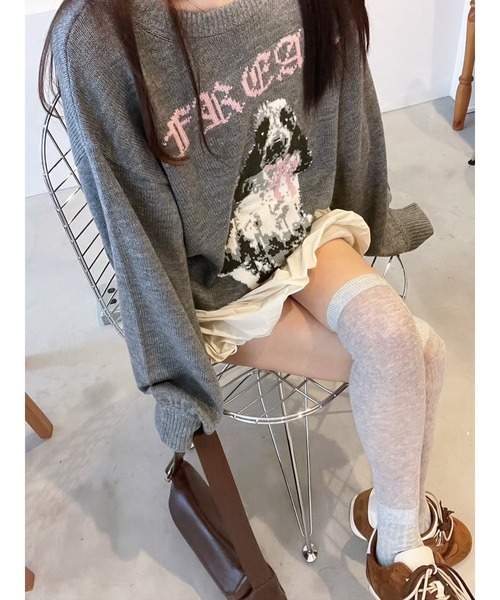 jouetie DOG ジャガードルーズニット セール】DOGジャガードルーズニット（ニット/セーター）｜jouetie