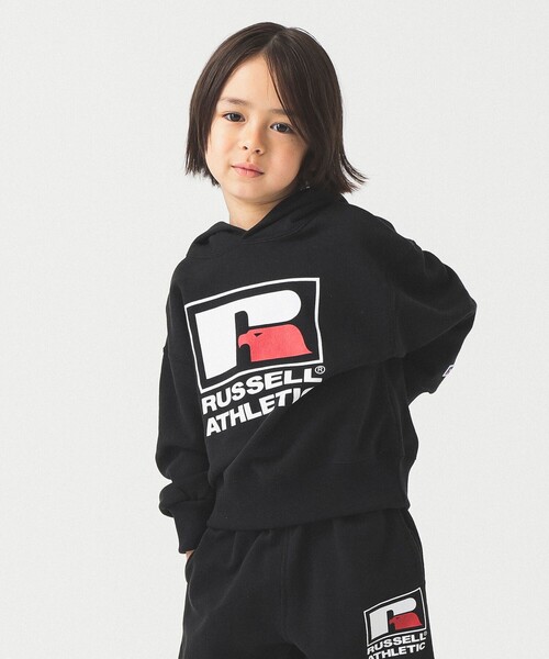 Russell パーカー　スウェット　ブラック　usa製 USA製 90s RUSSELL ATHLETIC Logo Pullover Sweat Hoodie M 黒