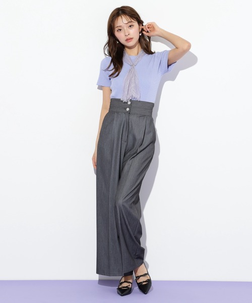 すぐ届く【JILL by JILL STUART】可愛い アシメ ウエスト パンツ セール】◇アシメウエストワイドパンツ（その他パンツ）｜JILL
