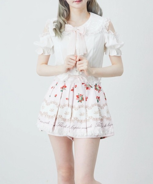 週末値下げ中！Ank Rouge AFTERNOON TEA PRINT Ank Rouge（アンクルージュ） スカート AFTERNOON TEA PRINT スカパン