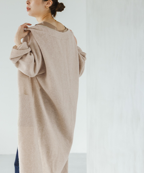 NOBLE（ノーブル） カーディガン エアリーロングガウンカーディガン