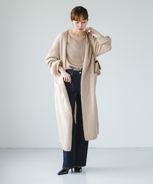 クマチキ様♡新品タグ付き♡NOBLE♡エアリーロングガウンカーディガン♡ クマチキ様♡新品タグ付き♡NOBLE♡エアリーロングガウンカーディガン